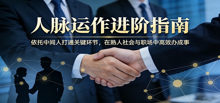 付费文章：人脉运作进阶指南，依托中间人打通关键环节，在熟人社会与职场中高效办成事-雨航网