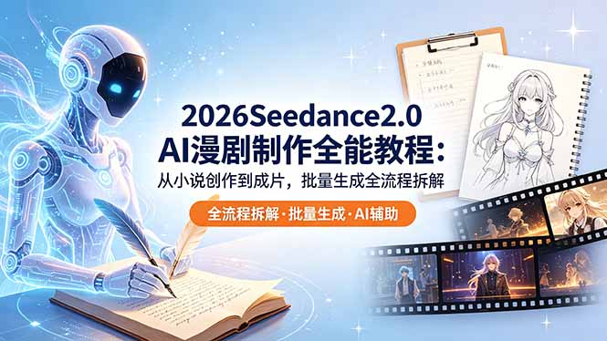 2026Seedance2.0 AI制作全能教程：从小说创作到成片，批量生成全流程拆解-雨航网
