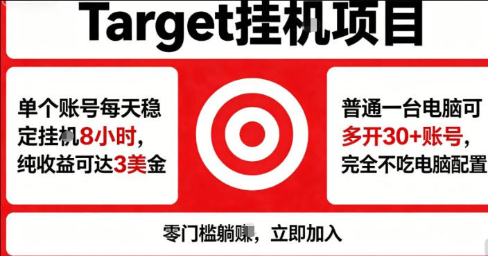海外平台Target商品浏览曝光，24小时运行无需人工值守，日收益100美刀+电脑可多开【揭秘】-雨航网