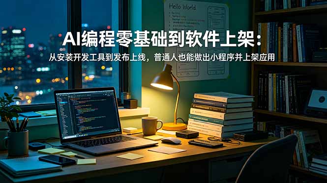 AI编程零基础到软件上架：从安装开发工具到发布上线，普通人也能做出小程序并上架应用商店-雨航网