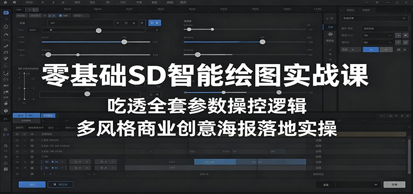 零基础SD智能绘图实战课：吃透全套参数操控逻辑，多风格商业创意海报落地实操-雨航网