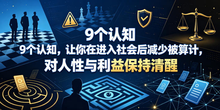 付费文章：9个认知，让你在进入社会后减少被算计，对人性与利益保持清醒-雨航网
