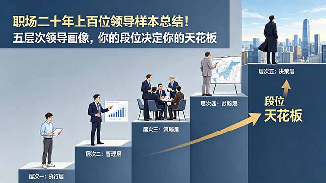 付费文章：职场二十年上百位领导样本总结！五层次领导画像，你的段位决定你的天花板-雨航网