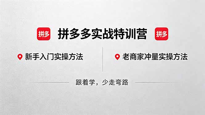 拼多多实战特训营(更新5月3-雨航网
