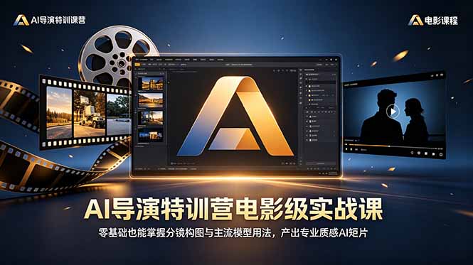 AI导演特训营电影级实战课，零基础也能掌握分镜构图与主流模型用法，产出专业质感AI短片-雨航网