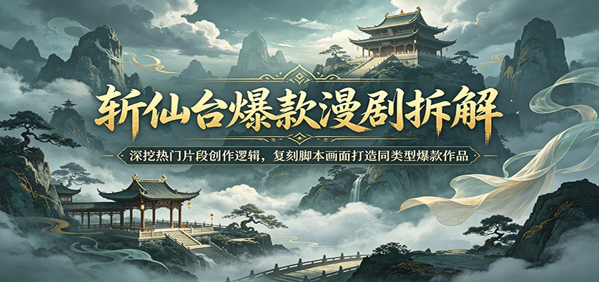 斩仙台爆款漫剧拆解：深挖热门片段创作逻辑，复刻脚本画面打造同类型爆款作品-雨航网