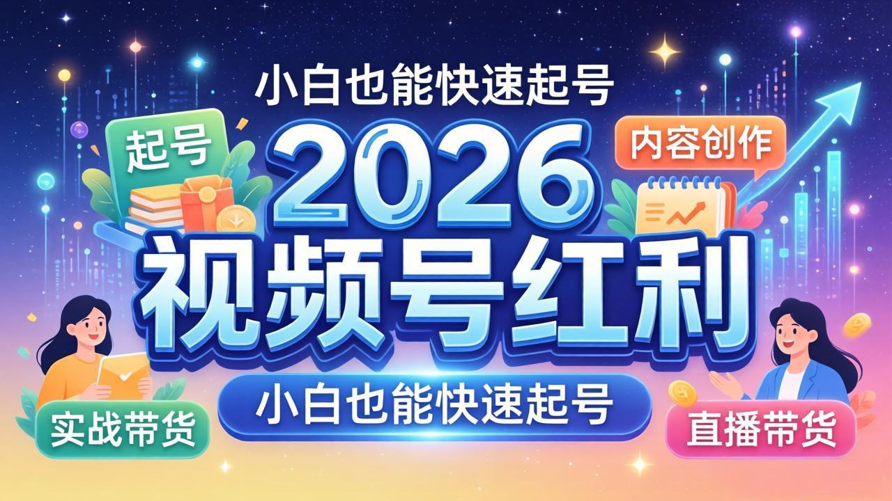 2026视频号红利实战营，大佬亲授起号、内容、直播、IP、投流、私域、矩阵全套落地打法-雨航网