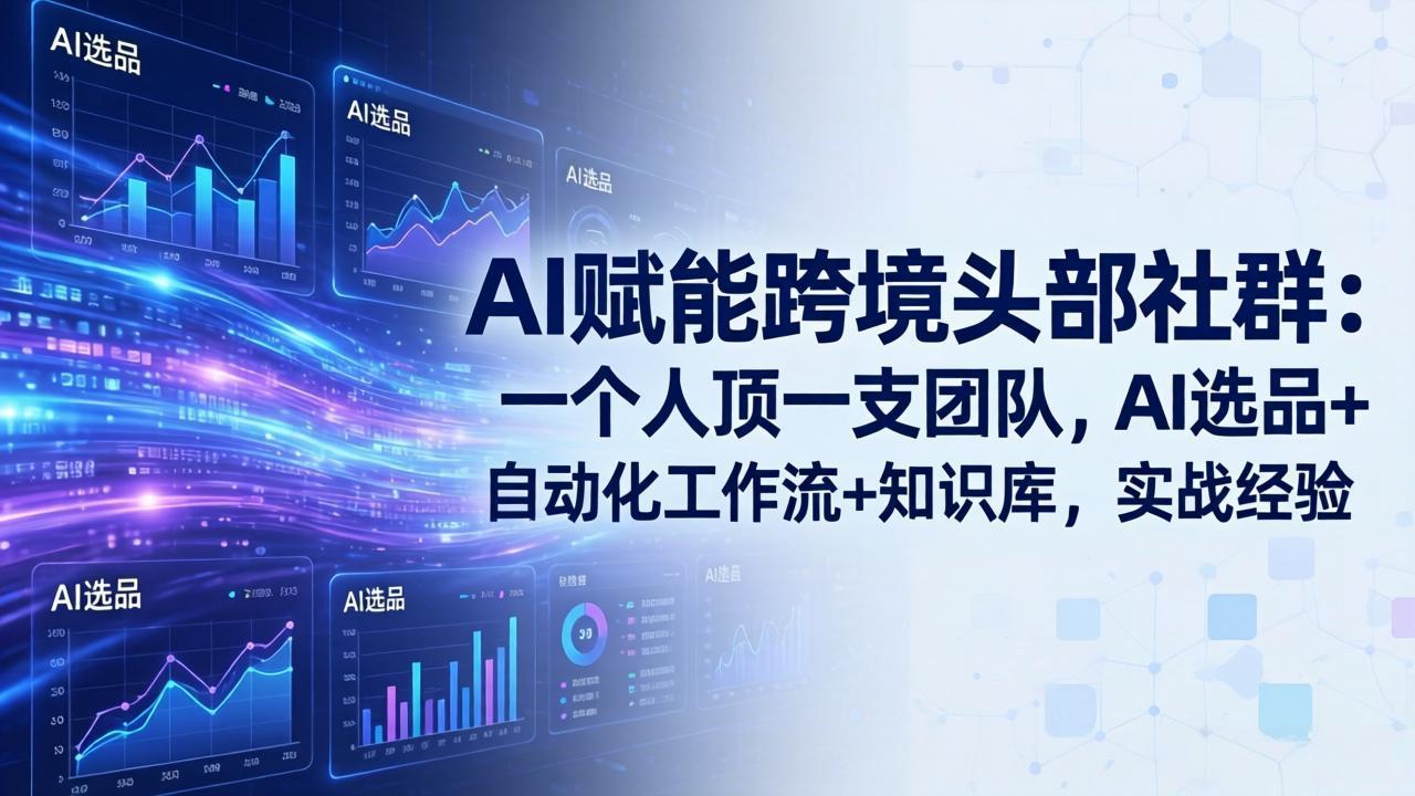 AI赋能跨境头部社群-更新6月：一个人顶一支团队，AI选品+自动化工作流+知识库，实战经验-雨航网