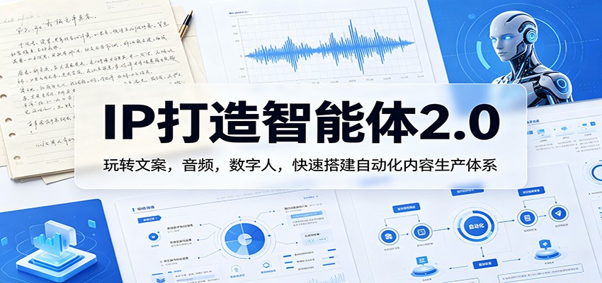 IP打造智能体2.0：玩转文案，音频，数字人，快速搭建自动化内容生产体系-雨航网