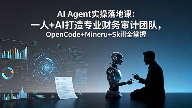 AI Agent实操落地课：一人+AI打造专业财务审计团队，OpenCode+Mineru+Skill全掌握-雨航网