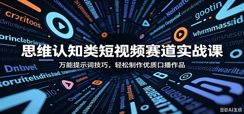 思维认知类短视频赛道实战课：万能提示词技巧，轻松制作优质口播作品-雨航网