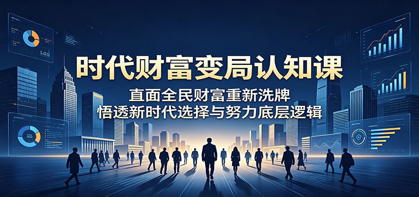 时代财富变局认知课:直面全民财富重新洗牌,悟透新时代选择与努力底层逻辑-雨航网