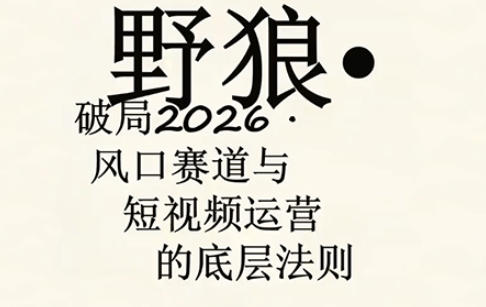 野狼团队·多平台实操运营课，覆盖AI口播、服装、好物、漫剪等热门玩法(更新4月29日)-雨航网