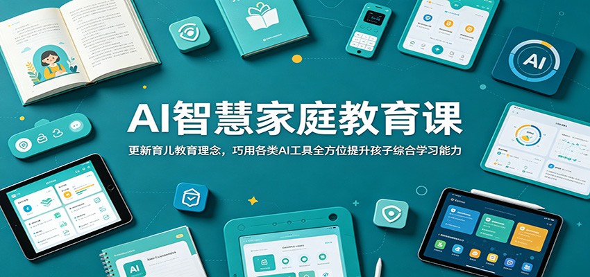 AI智慧家庭教育课：更新育儿教育理念，巧用各类AI工具全方位提升孩子综合学习能力-雨航网