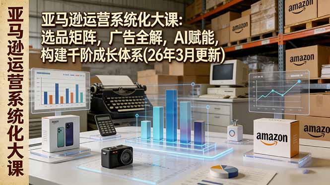 亚马逊运营系统化大课：选品矩阵，广告全解，AI赋能，构建千阶成长体系(26年3月更新-雨航网