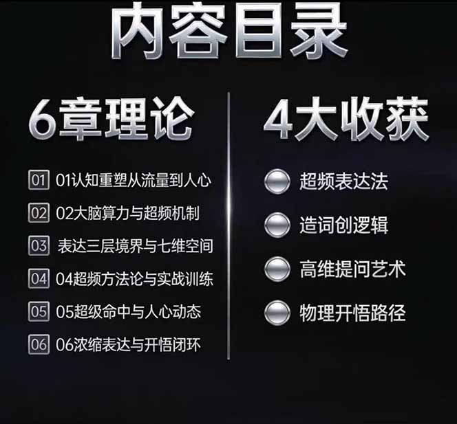 马大个高维表达全套实战课,跳出普通口才教学,大脑超频训练打造原创思想IP体系-雨航网