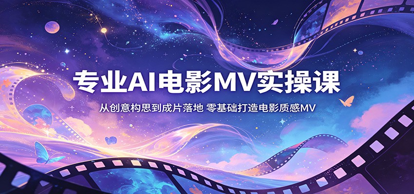 专业AI电影MV实操课：从创意构思到成片落地，零基础打造电影质感MV-雨航网