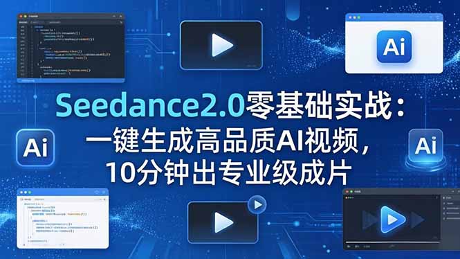 Seedance2.0零基础实战：一键生成高品质AI视频，10分钟出专业级成片-雨航网