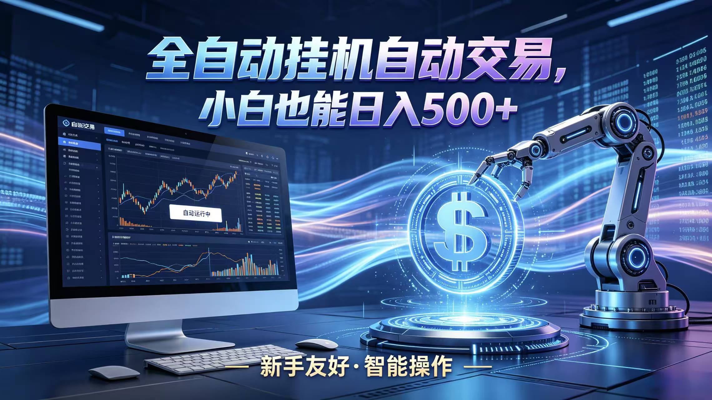 全新智能化交易助手，傻瓜式操作，小白也能快速上手，轻松实现日入500+-雨航网