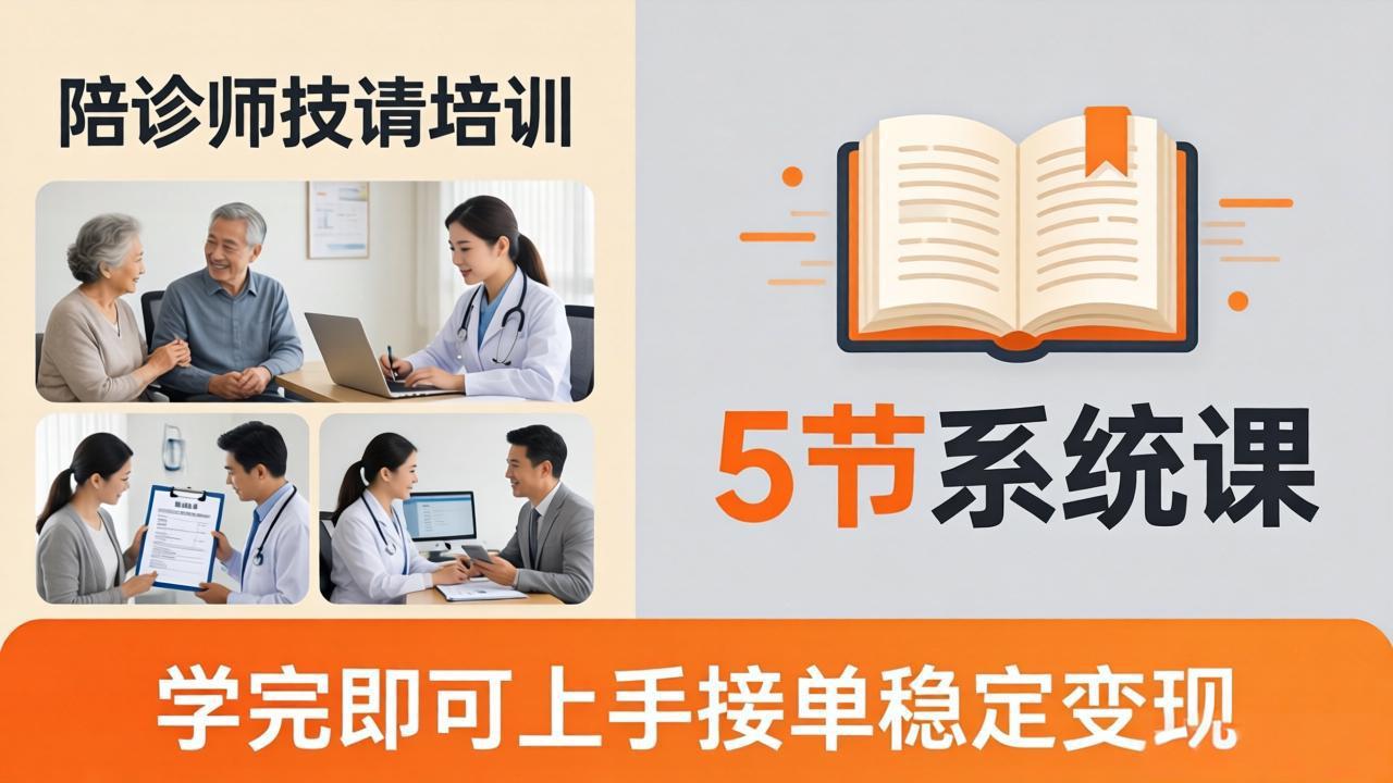 想做陪诊师不知从何下手？5节系统课教你掌握核心技能，学完即可上手接单稳定变现-雨航网