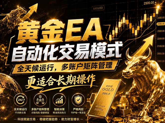 黄金EA量化:多窗口矩阵稳定运行,系统自动执行,收益空间持续放大-雨航网