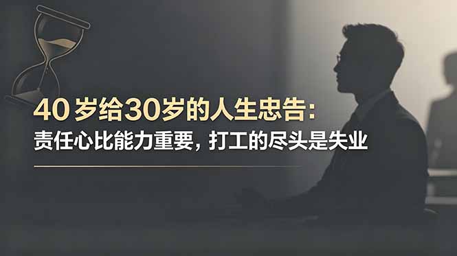 付费文章：40岁给30岁的人生忠告：责任心比能力重要，打工的尽头是失业-雨航网