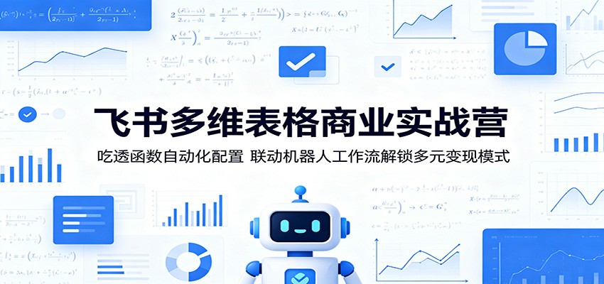 飞书多维表格商业实战营：吃透函数自动化配置，联动机器人工作流解锁多元变现模式-雨航网