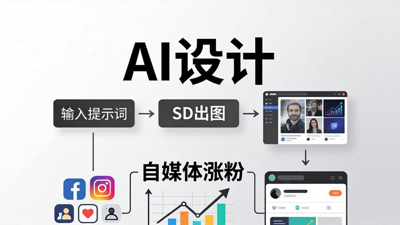 人人都是AI设计师：SD出图+自媒体涨粉一站教学，告别图文素材焦虑，AI设计让你轻松避开内卷-雨航网