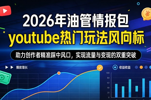 2026年油管情报包，youtube热门玩法风向标，助力创作者精准踩中风口，实现流量与变现的双重突破(更新0330)-雨航网