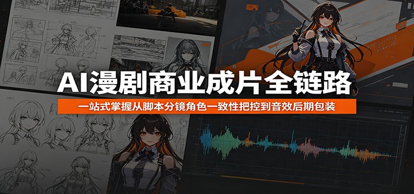 AI漫剧商业成片全链路：一站式掌握从脚本分镜角色一致性把控到音效后期包装-雨航网