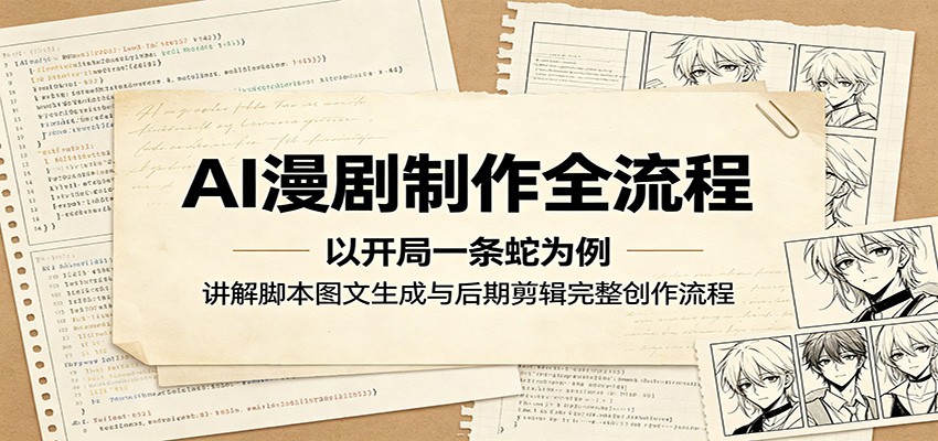 AI漫剧制作全流程:以开局一条蛇为例,讲解脚本图文生成与后期剪辑完整创作流程-雨航网