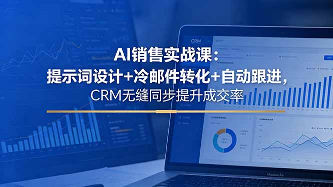 AI销售实战课:提示词设计+冷邮件转化+自动跟进,CRM无缝同步提升成交率-雨航网