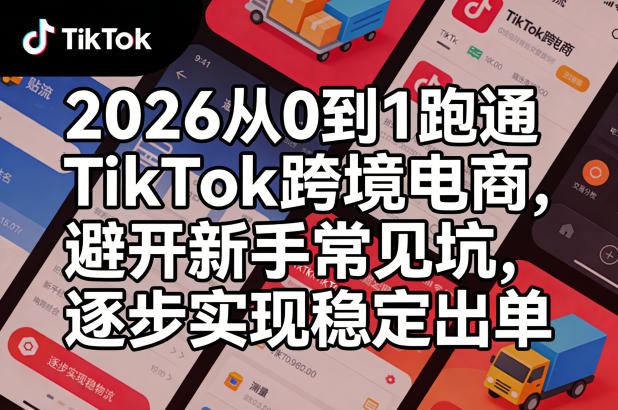 2026从0到1跑通TikTok跨境电商，避开新手常见坑，逐步实现稳定出单-雨航网