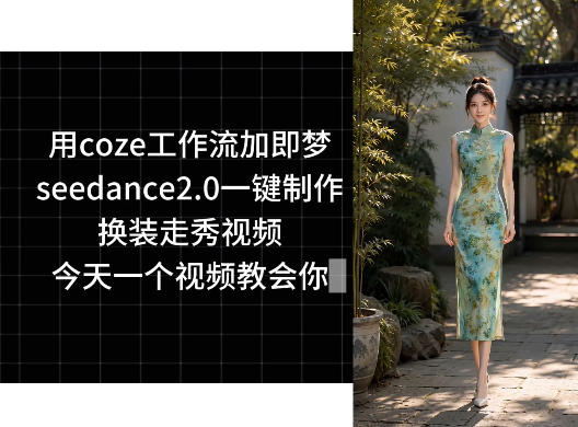 用coze工作流加即梦seedance2.0一键制作换装走秀视频，今天一个视频教会你-雨航网