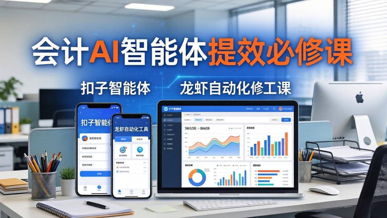 财务会计AI智能体提效必修课：扣子智能体+龙虾自动化+报表分析，一站式提升财务工作效率-雨航网