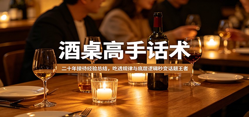 酒桌高手话术：二十年接待经验总结，吃透规律与底层逻辑秒变话题王者-雨航网