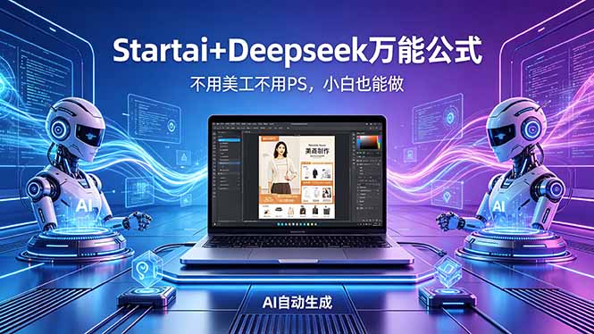 AI自动做电商详情页：Startai+Deepseek万能公式，不用美工不用PS，小白也能做-雨航网