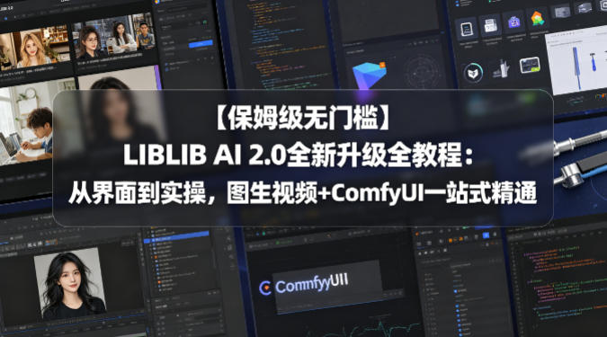 【保姆级无门槛】LIBLIB AI 2.0全新升级全教程：从界面到实操，图生视频+ComfyUI一站式精通-雨航网