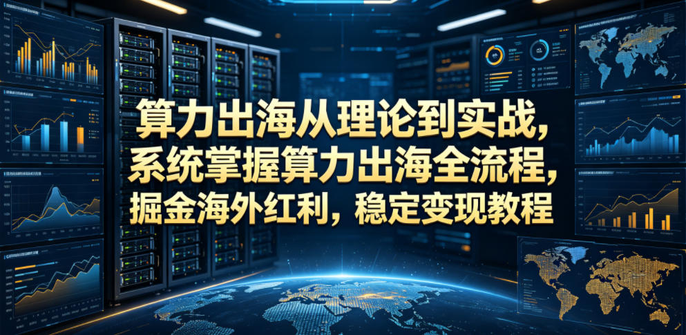 算力出海从理论到实战，系统掌握算力出海全流程，掘金海外红利，稳定变现教程-雨航网