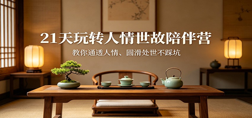 21天玩转人情世故陪伴营：教你通透人情、圆滑处世不踩坑-雨航网