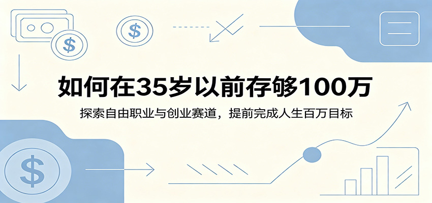 如何在35岁以前存够100万：探索自由职业与创业赛道，提前完成人生百万目标-雨航网