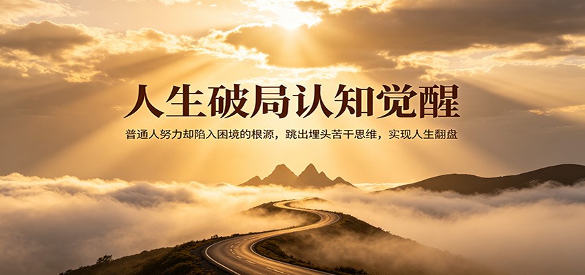 人生破局认知觉醒，普通人努力却陷入困境的根源，跳出埋头苦干思维，实现人生翻盘-雨航网