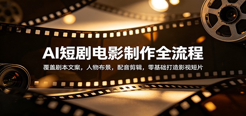 AI短剧电影制作全流程：覆盖剧本文案，人物布景，配音剪辑，零基础打造影视短片-雨航网