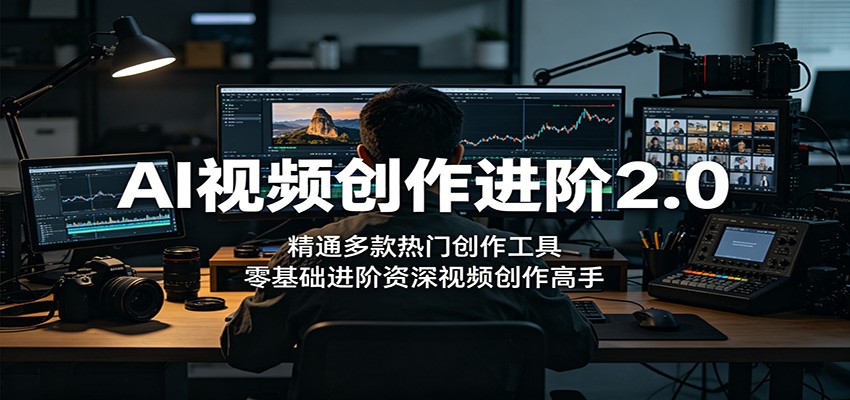 AI视频创作进阶2.0：精通多款热门创作工具，零基础进阶资深视频创作高手-雨航网