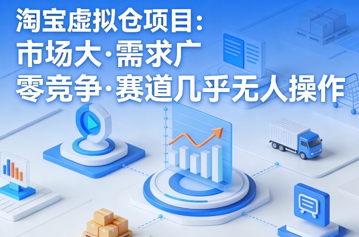 淘宝虚拟仓项目，市场大，需求广，零竞争，赛道几乎没人操作(更新0410)-雨航网
