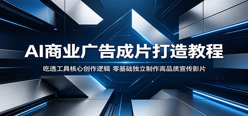 AI商业广告成片打造教程:吃透工具核心创作逻辑,零基础独立制作高品质宣传影片-雨航网