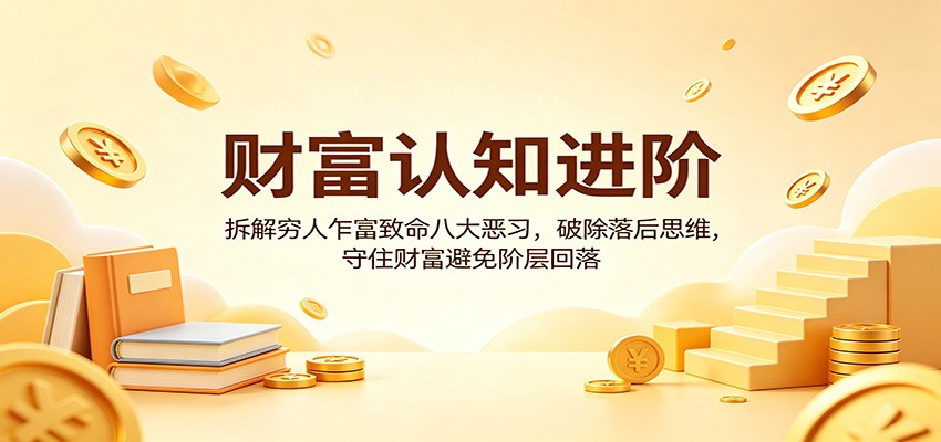 财富认知进阶：拆解穷人乍富致命八大恶习，破除落后思维，守住财富避免阶层回落-雨航网