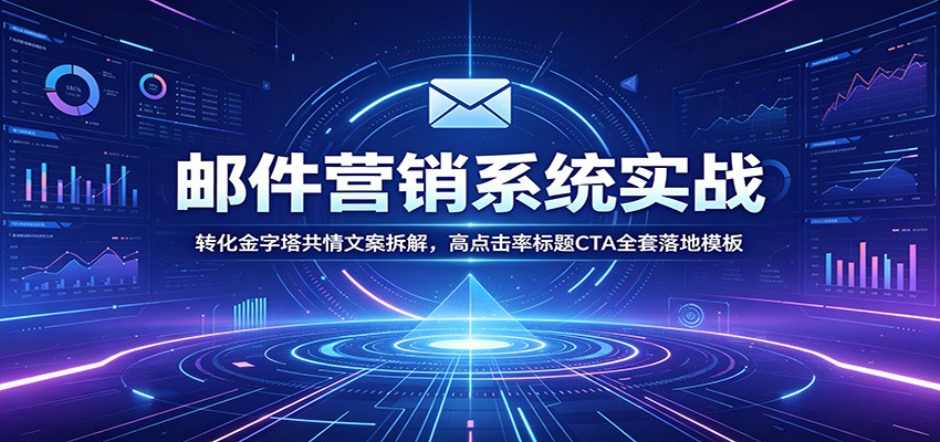 邮件营销系统实战：转化金字塔共情文案拆解，高点击率标题CTA全套落地模板-雨航网