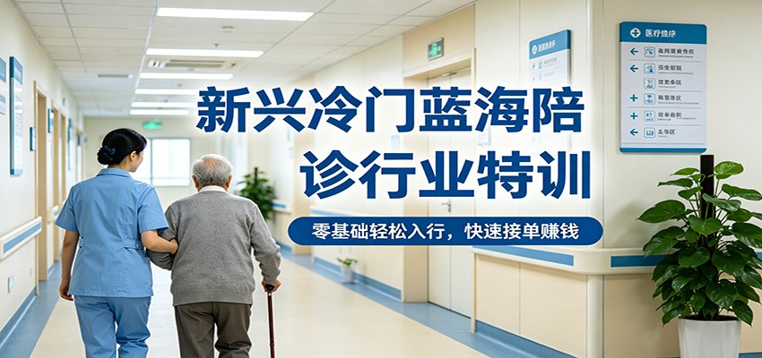 新兴冷门蓝海陪诊行业特训，零基础轻松入行，快速接单赚钱-雨航网