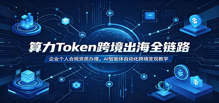 算力Token跨境出海全链路：企业个人合规资质办理，AI智能体自动化跨境变现教学-雨航网